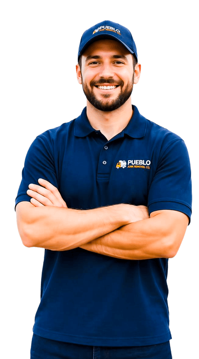 professional junk removal team member in Pueblo Colorado